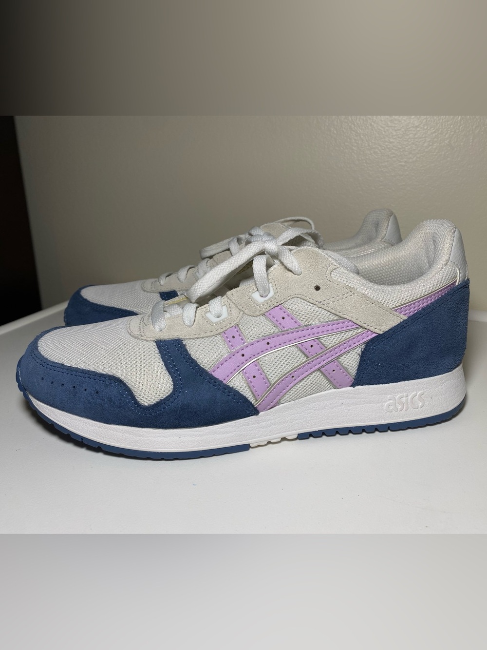 ASICS Blue and Purple Suede Sneakers Size 9.5